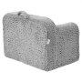 gray VEVOR kids armchair with plush, textured fabric and a built-in handle for easy carrying.