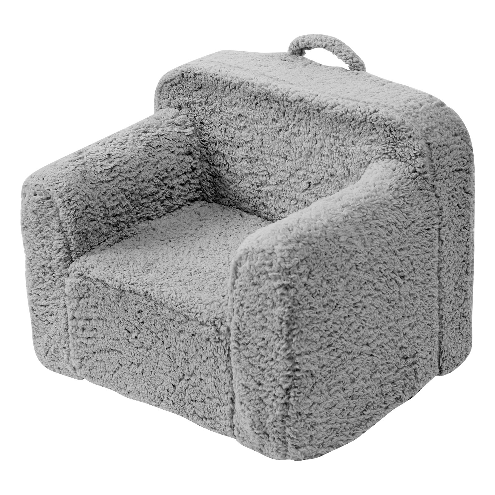 gray VEVOR kids armchair with cozy texture and handle for easy transport.