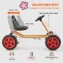 VEVOR Kids Pedal Go Kart, 4 Wheel Off-Road Pedal Go Cart Ride On Toy for Kids, Steering Wheel, Adjustable Seat, Non-slip Big Wheels, Outdoor Racer Ride On Pedal Car for Boys & Girls Ages 3-8, Red