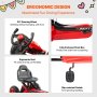 VEVOR Kids Pedal Go Kart, 4 Wheel Off-Road Pedal Go Cart Ride On Toy for Kids, Steering Wheel, Adjustable Seat, Non-slip Big Wheels, Outdoor Racer Ride On Pedal Car for Boys & Girls Ages 3-8, Red
