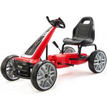 VEVOR Go Kart 4 Wheel Pedal Ride On Toy for Kids Justerbar sete Håndbrems Rød