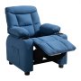 VEVOR Kids Recliner Chair, Toddler Lounger with Cup Holders & Pockets, 107° to 126° Adjustable Back, Breathable Polyester Upholstery Reclining Sofa with Foot-rest, for Boys and Girls, Children (Blue)