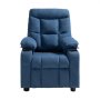 VEVOR Kids Recliner Chair, Toddler Lounger with Cup Holders & Pockets, 107° to 126° Adjustable Back, Breathable Polyester Upholstery Reclining Sofa with Foot-rest, for Boys and Girls, Children (Blue)