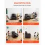 VEVOR Kids Reclining Chair PU Leather Toddler Recliner with Cup Holder (Brown)