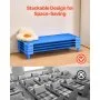 VEVOR Stackable Kiddie Cot, Pack of 4,  Portable Toddler Nap Cots, Standard Size 52" L x 23" W Daycare Cots for Kids, Preschool Classroom Daycare Beds for Sleeping, Resting, Naptime, Blue