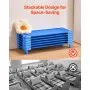 VEVOR Stackable Kiddie Cot, Pack of 6,  Portable Toddler Nap Cots, Standard Size 52" L x 23" W Daycare Cots for Kids, Preschool Classroom Daycare Beds for Sleeping, Resting, Naptime, Blue