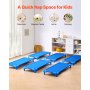 Stackable Kiddie Cot 52" x 23" Daycare Nap Cots for Kids Blue (Pack of 6)