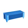 Stackable Kiddie Cot 52" x 23" Daycare Nap Cots for Kids Blue (Pack of 6)