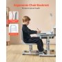 VEVOR Study Chair Set, Children Study Chair with Adjustable Height & 0-40° Tilted Desktop, Children Study Chair Set for Classroom & Study Room, Gray