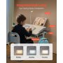 VEVOR Study Chair Set, Children Study Chair with Adjustable Height & 0-40° Tilted Desktop, Children Study Chair Set for Classroom & Study Room, Gray