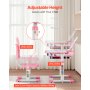 VEVOR Study Chair Set, Children Study Chair with Adjustable Height & 0-40° Tilted Desktop, Children Study Chair Set for Classroom & Study Room, Pink