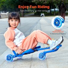 VEVOR Ride on Scooter Powered by Zig-Zag Motion Drift Cart for Kids Ages 4+