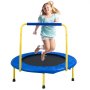 VEVOR 3FT trampolin til børn, 36" trampolin indendørs/udendørs trampolin til småbørn, foldbar mini babytrampolin med skumhåndtag, fritidstrampolin fødselsdagsgave til 3+ år børn