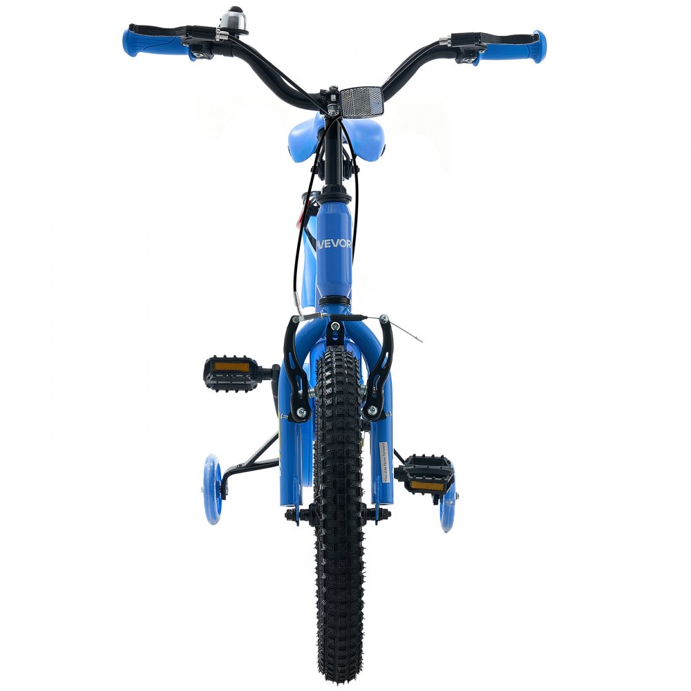 VEVOR Kids Bike, 16 Inch Children Bicycle, Training Wheels BMX Style Blue, for Boys Girls Ages 4-7, Adjustable Seat & Handlebar, Front Brake and Rear Drum Brake, Cup Holder, High-Carbon Steel Frame