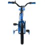 VEVOR Kids Bike, 16 Inch Children Bicycle, Training Wheels BMX Style Blue, for Boys Girls Ages 4-7, Adjustable Seat & Handlebar, Front Brake and Rear Drum Brake, Cup Holder, High-Carbon Steel Frame