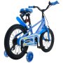 VEVOR Kids Bike, 16 Inch Children Bicycle, Training Wheels BMX Style Blue, for Boys Girls Ages 4-7, Adjustable Seat & Handlebar, Front Brake and Rear Drum Brake, Cup Holder, High-Carbon Steel Frame
