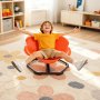 VEVOR Spinning Chair for Autistic Kids Ages 3-12 Autism Sensory Toy 100 kg, Sit and Spin Swivel Seat for Children ADHD, Secure & Supportive Backrest, Training Body Coordination, 650 mm x 650 mm, Orange