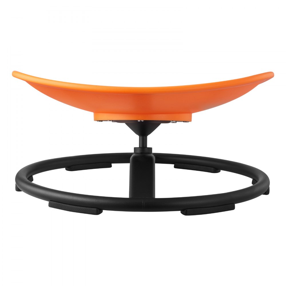 VEVOR Kids Swivel Chair, 220 lbs Capacity, Sensory Spinning Chair, Autistic Kids Sensory Toy Seat with Non-Slip Metal Base, Round Shape Toddler Sit & Spin Seat for Coordination Balance Focus, Orange