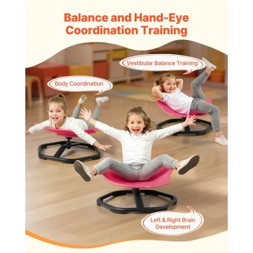 Chaise Pivotante Éléphant Enfant 360° - Siège Sensoriel Autisme - Base Métal 100 Kg - PP Ultra-Épais - Coordination Équilibre - Cadeau