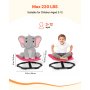 VEVOR Kids Swivel Chair, 220 lbs Capacity, Elephant Shape Sensory Spinning Chair, Autistic Kids Sensory Toy Seat with Non-Slip Metal Base, Toddler Sit & Spin Seat for Coordination Balance Focus, Red