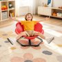 VEVOR Spinning Chair for Autistic Kids Ages 3-12 Autism Sensory Toy 100 kg, Sit and Spin Swivel Seat for Children ADHD, Secure & Supportive Backrest, Training Body Coordination, 650 mm x 650 mm, Red