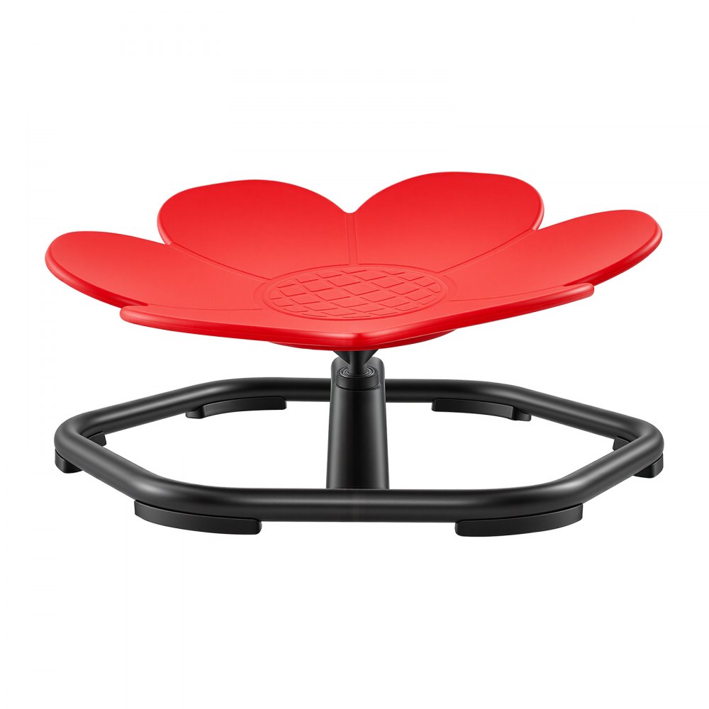 VEVOR Spinning Chair for Autistic Kids Ages 3-12 Autism Sensory Toy 100 kg, Sensory Swivel Seat Products for Children with ADHD, Training Body Coordination Balance, 525 mm x 525 mm, Flower Shape, Red