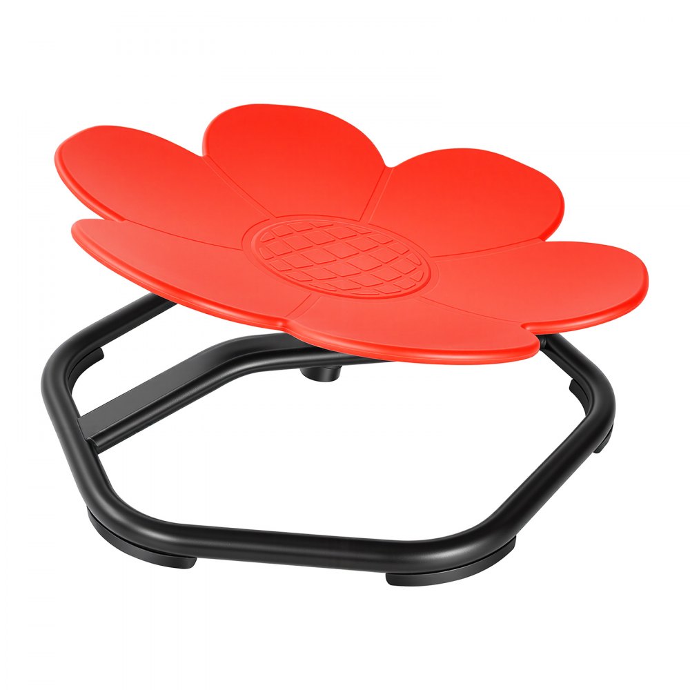 VEVOR Spinning Chair for Autistic Kids Ages 3-12 Autism Sensory Toy 100 kg, Sensory Swivel Seat Products for Children with ADHD, Training Body Coordination Balance, 525 mm x 525 mm, Flower Shape, Red