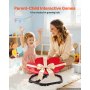 VEVOR Spinning Chair for Autistic Kids Ages 3-12 Autism Sensory Toy 100 kg, Sensory Swivel Seat Products for Children with ADHD, Training Body Coordination Balance, 525 mm x 525 mm, Flower Shape, Red