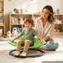 VEVOR Spinning Chair for Autistic Kids Ages 3-12 Autism Sensory Toy 75 kg, Sensory Swivel Seat for Children ADHD, Glow in the Dark, Training Body Coordination, 519 mm x 520 mm, Rocket Shape, Green