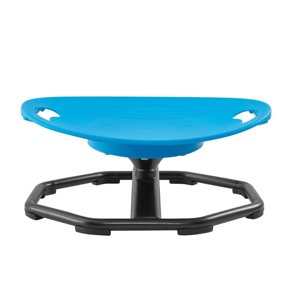 VEVOR Spinning Chair for Autistic Kids Ages 2-6 Autism Sensory Toy 50 kg, Sensory Swivel Seat Products for Children ADHD, Training Body Coordination Balance, 430 mm x 355 mm, Rounded Shape, Blue