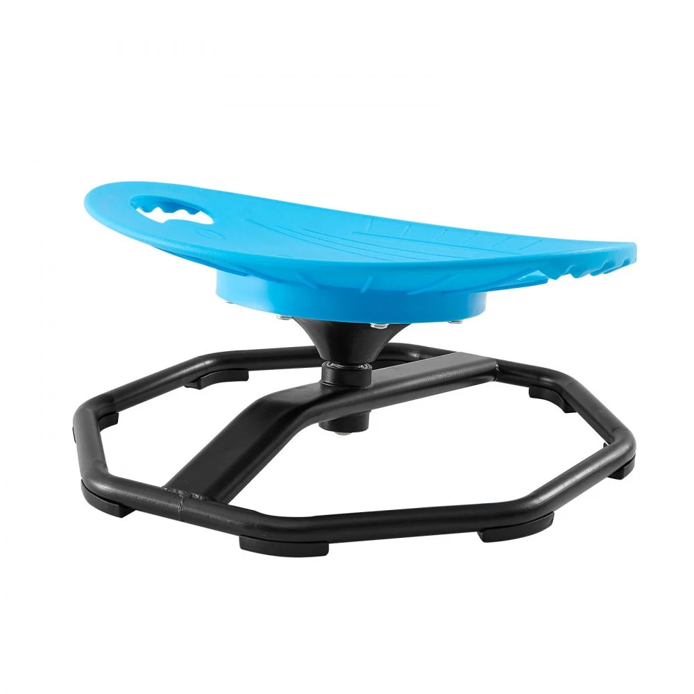 VEVOR Spinning Chair for Autistic Kids Ages 2-6 Autism Sensory Toy 50 kg, Sensory Swivel Seat Products for Children ADHD, Training Body Coordination Balance, 430 mm x 355 mm, Rounded Shape, Blue