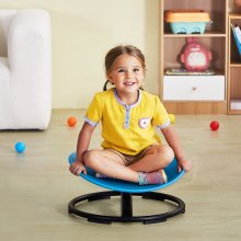 VEVOR Kids Swivel Chair, 220 LBS Capacity, Sensory Spinning Chair, Autistic Kids Sensory Toy Chair with Non-Slip Metal Base, Toddler Sit and Spin Chair for Coordination Balance Focus Training Blue