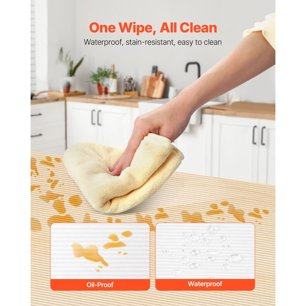 VEVOR Drawer and Shelf Liner for Kitchen Cabinet, Non-Adhesive Non-Slip Thick Refrigerator Liners, Waterproof Shelf Paper, Cupboard Bathroom Drawer Mats, EVA Fridge Lining for Shelves, Clear, 23 FT