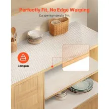 Classic Clear Drawer and Shelf Liner for Kitchen Cabinet Non-Adhesive 23 FT