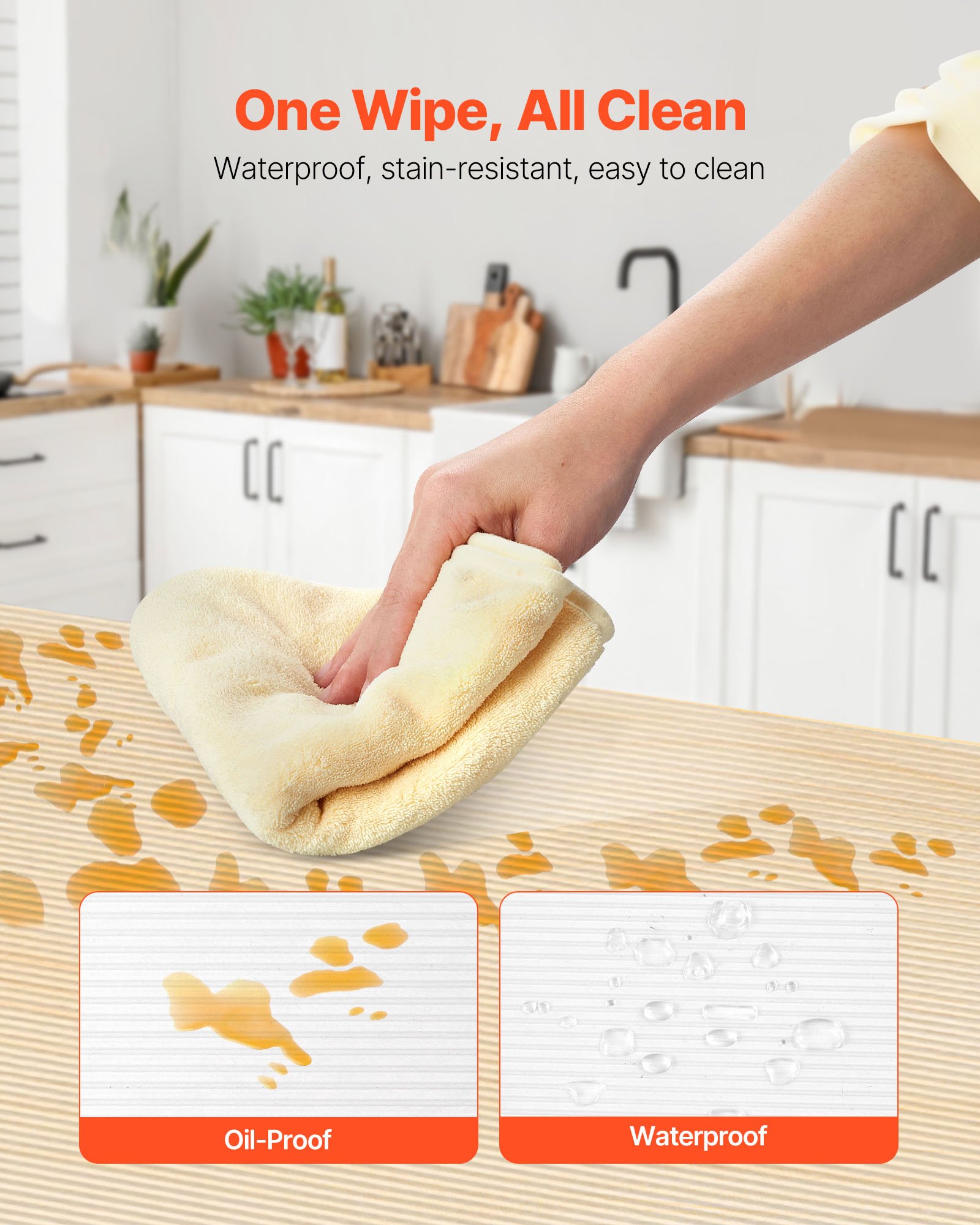 VEVOR Drawer and Shelf Liner for Kitchen Cabinet, Non-Adhesive Non-Slip Thick Refrigerator Liners, Waterproof Shelf Paper, Cupboard Bathroom Drawer Mats, EVA Fridge Lining for Shelves, Clear, 23 FT