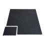 VEVOR 0.56 Inch Thick Gym Floor Mats, 12 Tiles Rubber Top with EVA Foam, 25" x 25" Gym Flooring Workout Mats with 48 sq.ft Coverage, Interlocking Puzzle Gym Mats for Gym, Home, Garage, Black & White