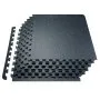 VEVOR 0.56" Thick Gym Floor Mats 6 Tiles Rubber Top with EVA Foam Black & Blue