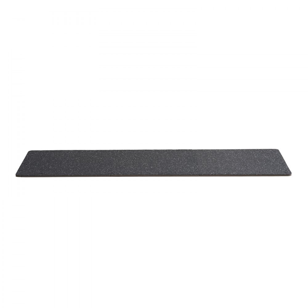 VEVOR 0.56 Inch Thick Gym Floor Mats, 6 Tiles Rubber Top with EVA Foam, 25" x 25" Gym Flooring Workout Mats with 25 sq.ft Coverage, Interlocking Puzzle Gym Mats for Gym, Home, Garage, Black & White