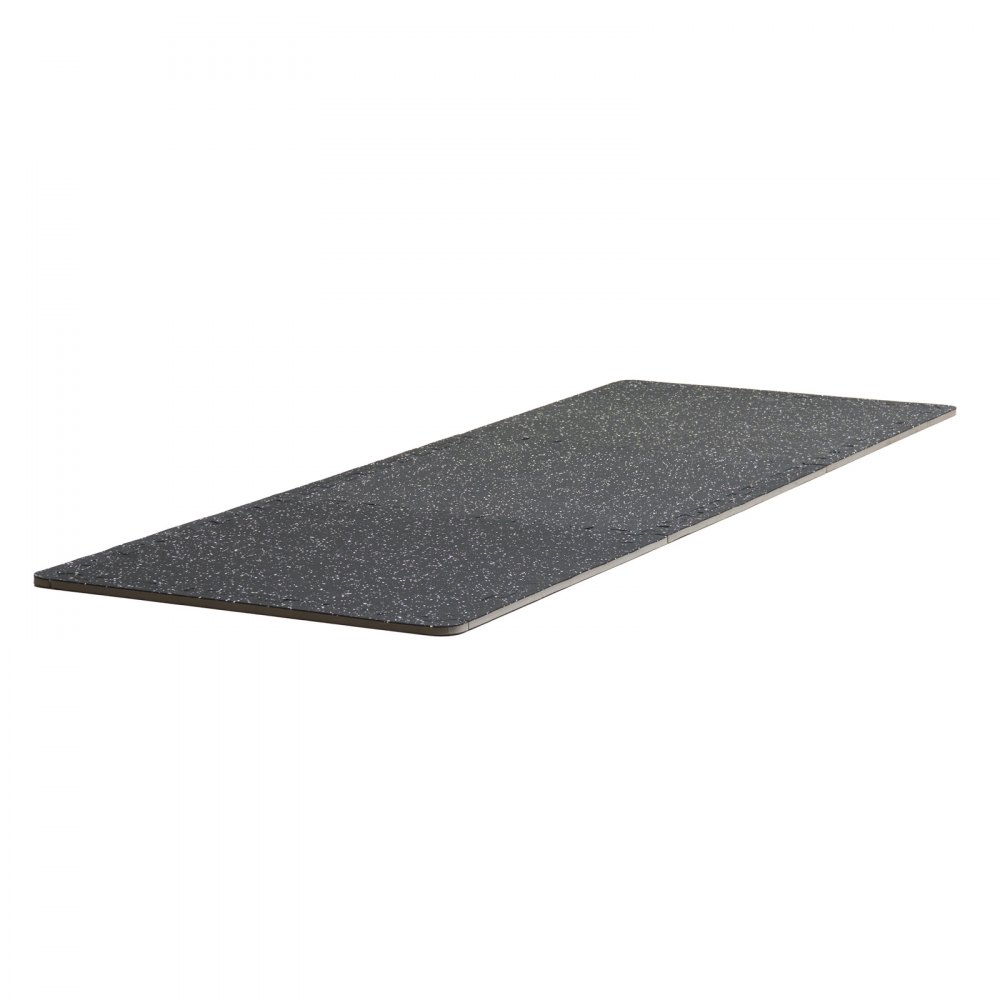 VEVOR 0.56 Inch Thick Gym Floor Mats, 6 Tiles Rubber Top with EVA Foam, 25" x 25" Gym Flooring Workout Mats with 25 sq.ft Coverage, Interlocking Puzzle Gym Mats for Gym, Home, Garage, Black & White