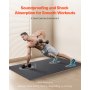 VEVOR 0.56" Thick Gym Floor Mats 6 Tiles Rubber Top with EVA Foam Black & White