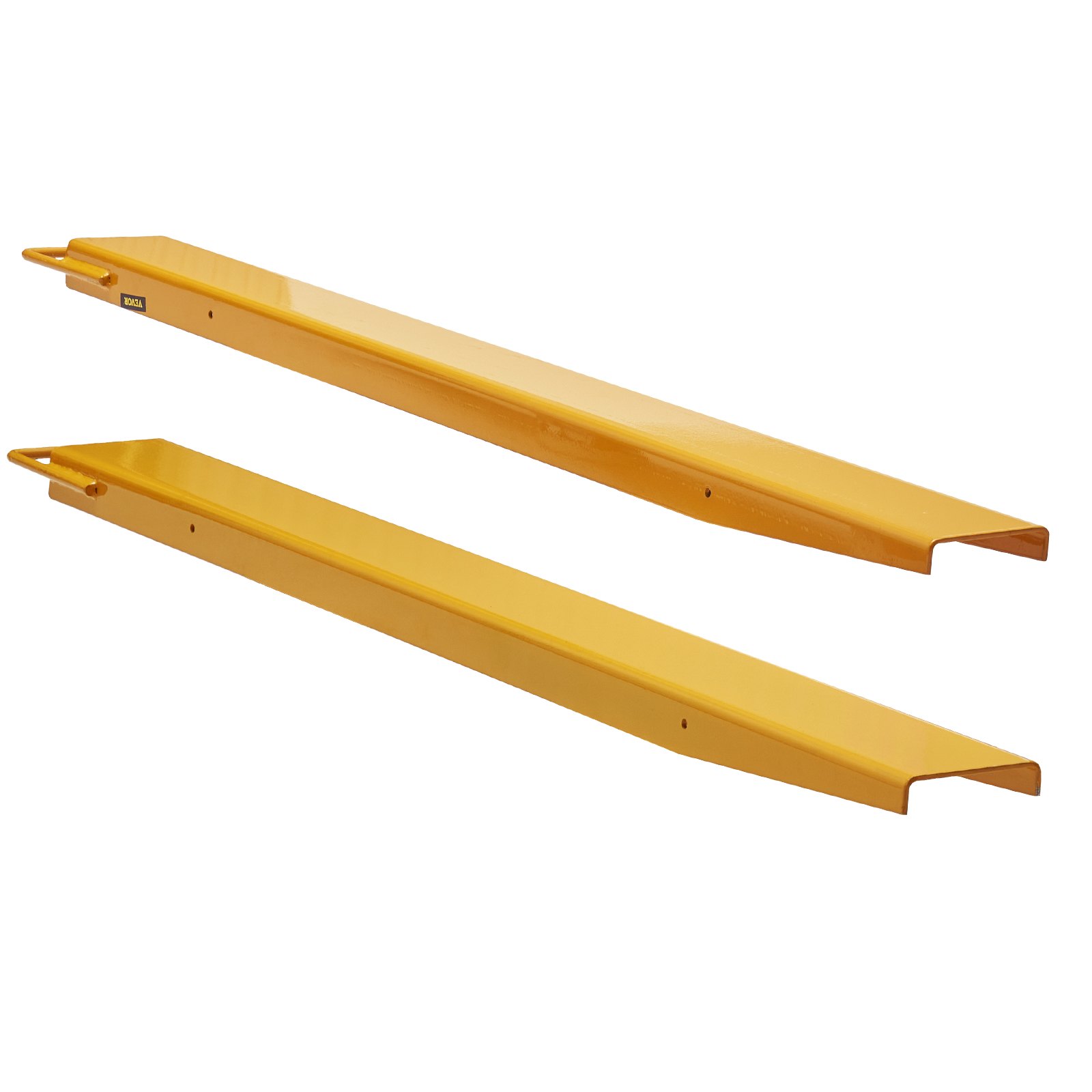 VEVOR Pallet Fork Extensions, 1520 mm Length 140 mm Width, Heavy Duty Steel Fork Extensions for Forklifts, 1 Pair Forklift Extensions, Industrial Forklift Fork Attachments for Forklift Truck, Yellow