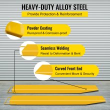 VEVOR pallegafler forlænger stål pallegafler 72 x 5,5 tommer Heavy Duty pallegafler 182 cm længde gafler forlængere til gaffeltruck
