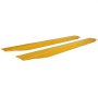 yellow VEVOR pallet fork extensions on a white background.