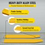 VEVOR Pallet Fork Extension 96 Inch Length 5 Inch Width, Heavy Duty Alloy Steel Fork Extensions for forklifts, 1 Pair Forklift Extension, Yellow