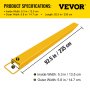 VEVOR Extensión de horquilla para paletas de 96 pulgadas de largo y 5 pulgadas de ancho, extensiones de horquilla de acero de aleación resistente para carretillas elevadoras, 1 par de extensiones de carretilla elevadora, amarillo