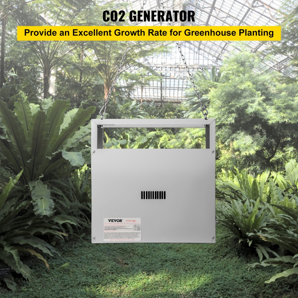 VEVOR CO2 Burner, 8 Brass Burner CO2 Generator for Plant, Natural Gas NG Carbon Dioxide Generator Burner, 25080 BTU/Hr, Built-In Electronic Ignition, for Greenhouse Green Tent Hydroponic Grow Room