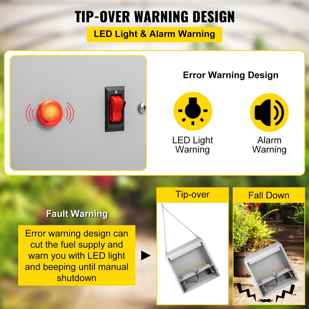 VEVOR CO2 Burner, 8 Brass Burner CO2 Generator for Plant, Natural Gas NG Carbon Dioxide Generator Burner, 25080 BTU/Hr, Built-In Electronic Ignition, for Greenhouse Green Tent Hydroponic Grow Room