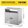 VEVOR CO2 Burner, 8 Brass Burner CO2 Generator for Plant, Natural Gas NG Carbon Dioxide Generator Burner, 25080 BTU/Hr, Built-In Electronic Ignition, for Greenhouse Green Tent Hydroponic Grow Room