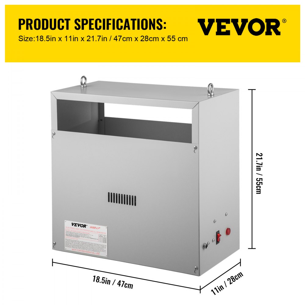VEVOR CO2 Burner, 8 Brass Burner CO2 Generator for Plant, Liquid Propane LP Carbon Dioxide Generator, 22352 BTU/Hr, Built-In Electronic Ignition, for Greenhouse Green Tent Hydroponic Room Grow Room