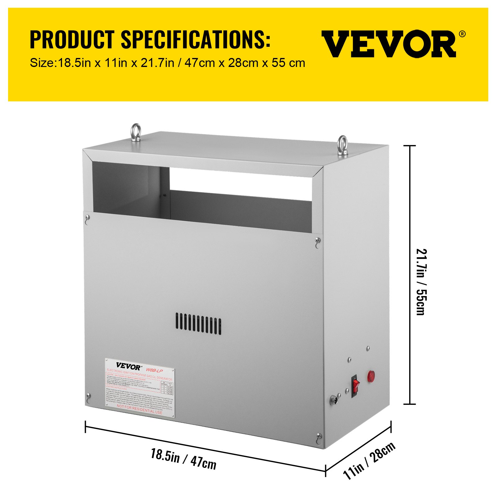 VEVOR CO2 Burner, 8 Brass Burner CO2 Generator for Plant, Liquid Propane LP Carbon Dioxide Generator, 22352 BTU/Hr, Built-In Electronic Ignition, for Greenhouse Green Tent Hydroponic Room Grow Room